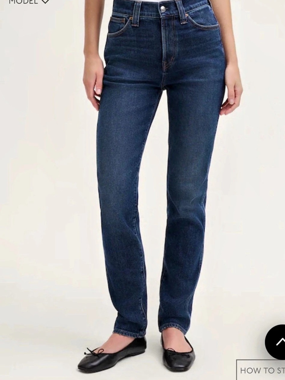 Madewell The Curvy Perfect Vintage Jean Straight Leg Jeans in Blue Waist 25 NWT